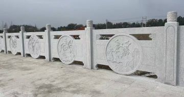 潮州芝麻白河道栏杆 石材栏杆