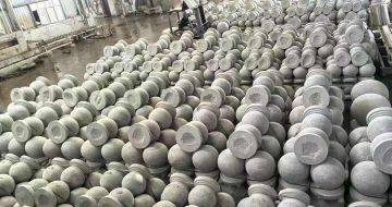 潮州芝麻白圆球 石球 挡车球