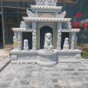 潮州芝麻白中国黑石材套墓 花岗岩墓碑