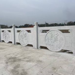 潮州芝麻白河道栏杆 石材栏杆