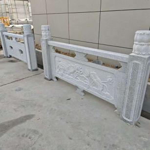 潮州芝麻白河道栏杆 石材栏杆