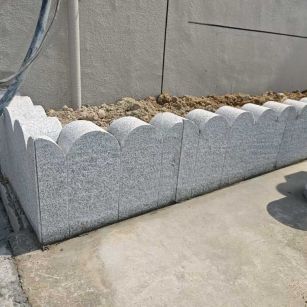 潮州芝麻白花边石  围边石