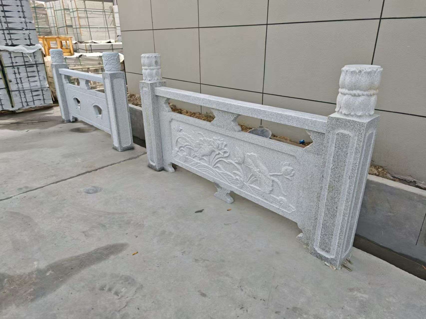 潮州芝麻白河道栏杆 石材栏杆