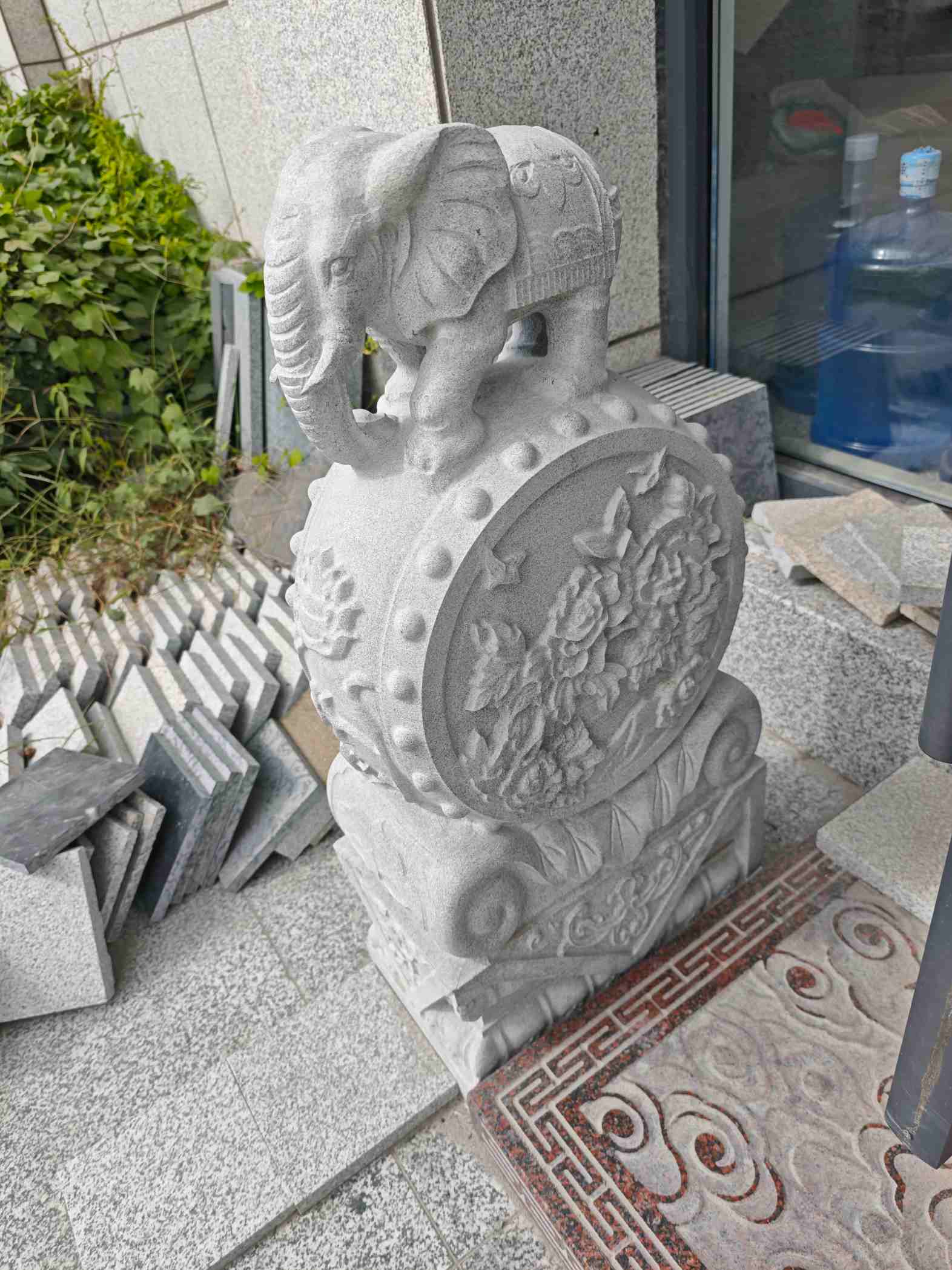 潮州芝麻白抱鼓石 庭院抱鼓石