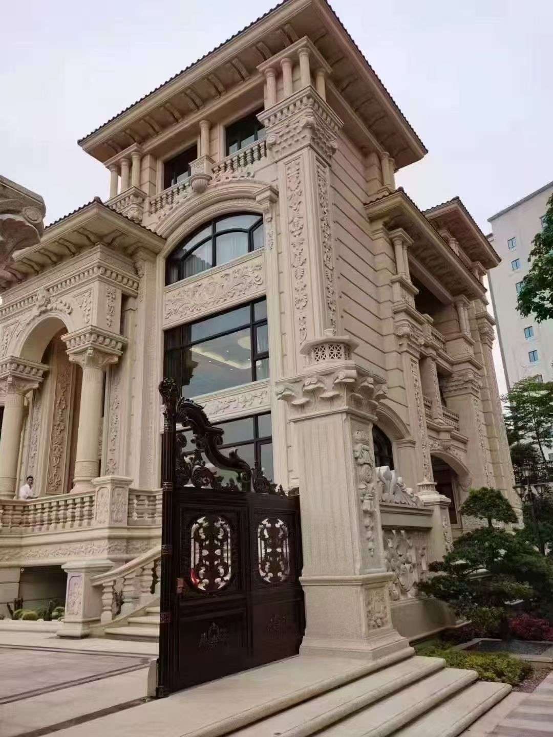 潮州黄金麻别墅外墙异形定制