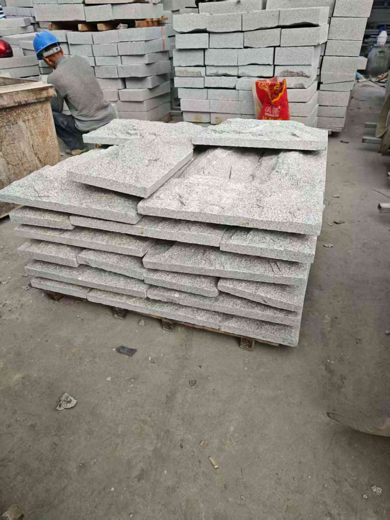 潮州芝麻白蘑菇石，自然面