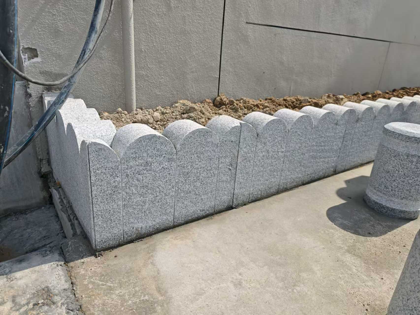 潮州芝麻白花边石  围边石