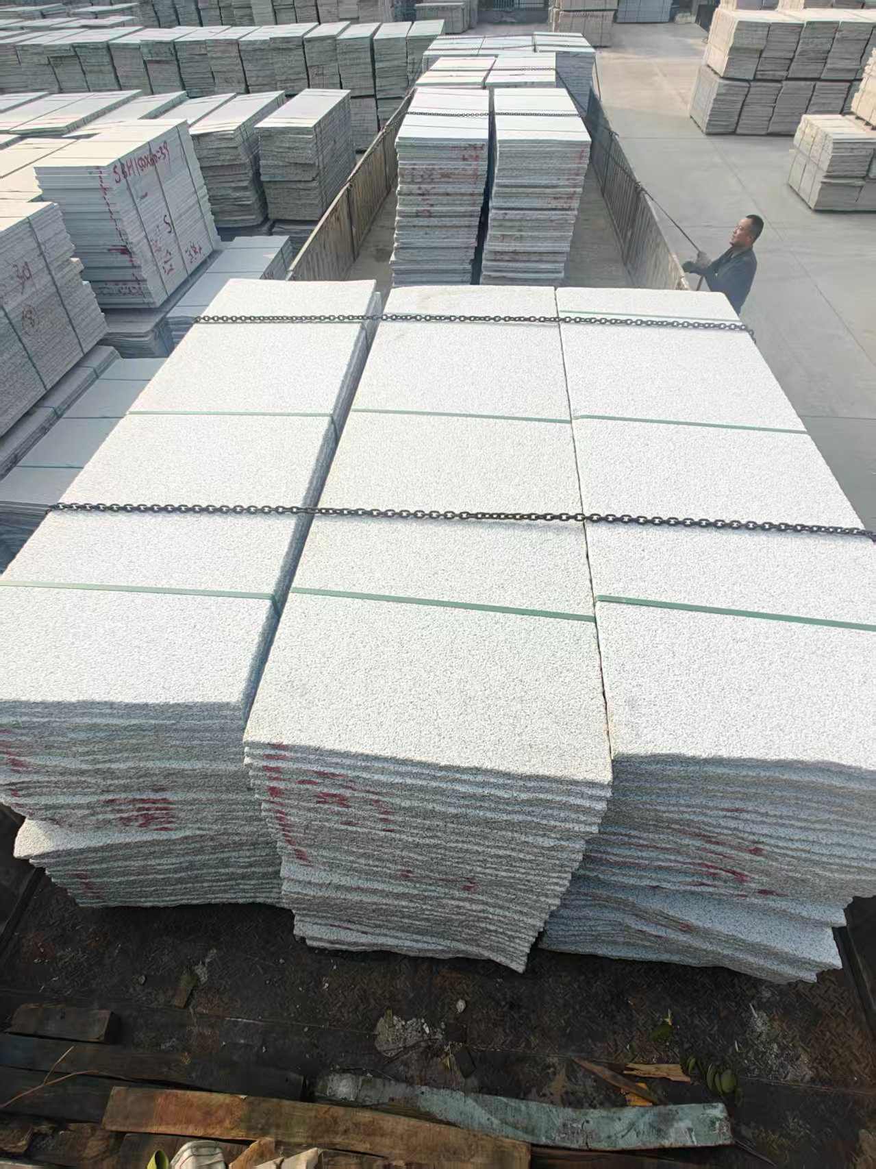 潮州芝麻白毛板，石材毛板