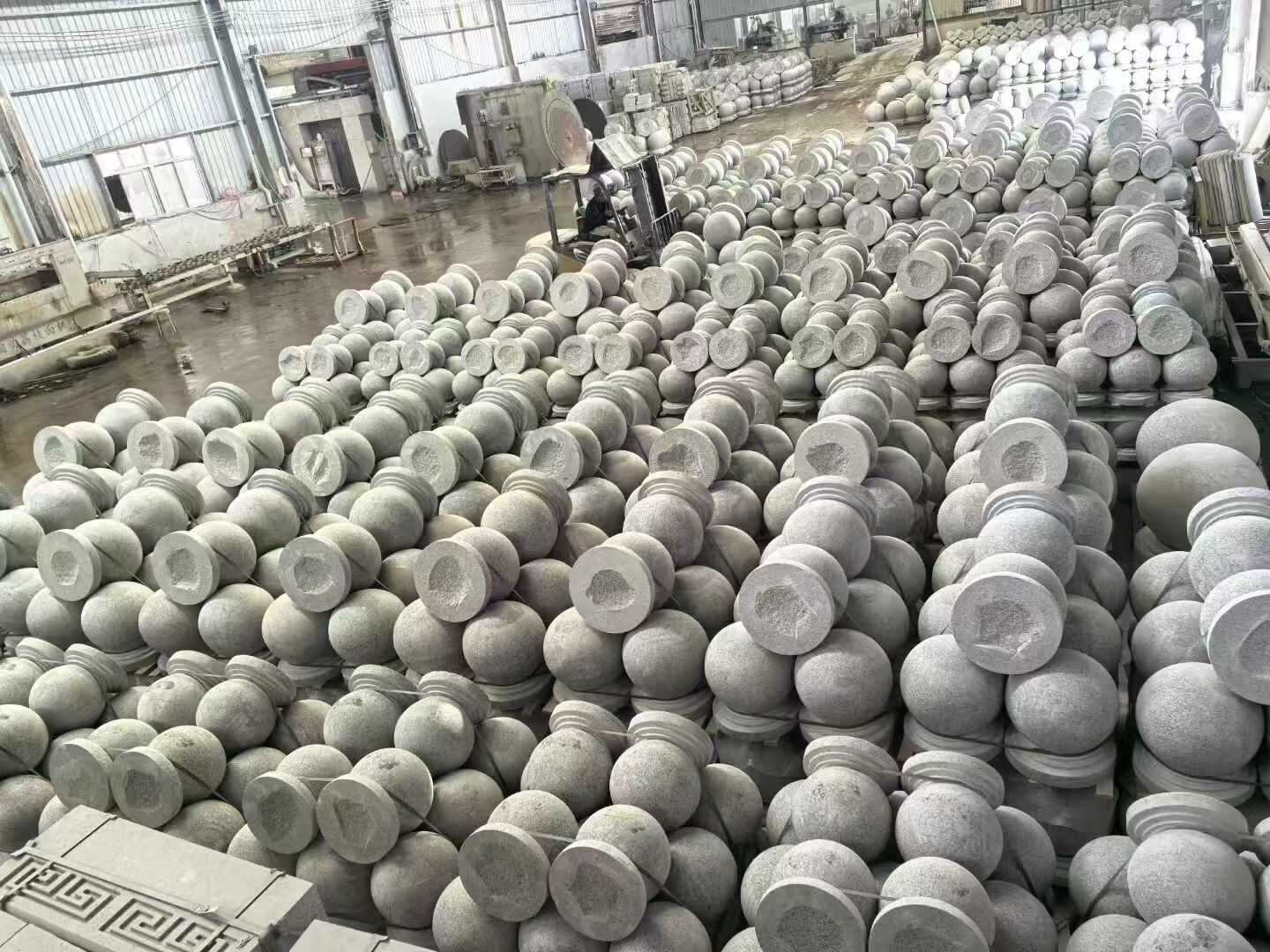 潮州芝麻白圆球 石球 挡车球